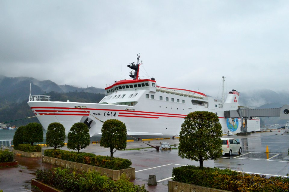 Ferry Shirashima in port of Sakai (Shimane)