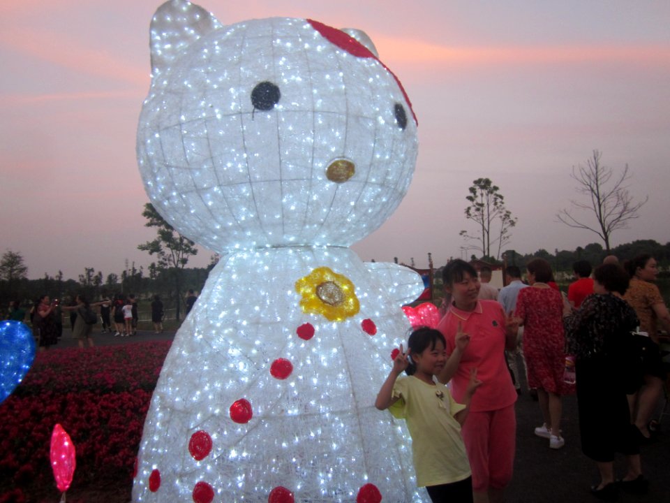 Festive lantern, Yunmeng Fangzhou Water Park in Changchun Town of Ziyang District, Yiyang