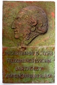 Felix.Mendelssohn.Bartholdy.Sterbetafel.Mendelssohn-Haus.Leipzig
