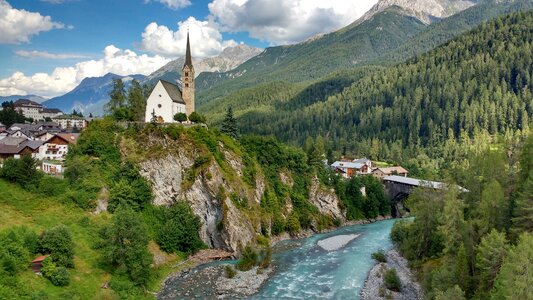 Mountain forest europe photo