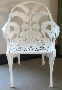 Fern Leaf Chair, cast iron, Kramer Brothers Foundry photo