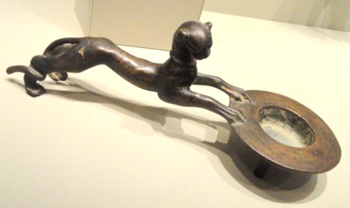 Feline-Handled Incense Burner, about AD 100, Parthian, Iran, possibly Burudjird, bronze - Cleveland Museum of Art - DSC08166