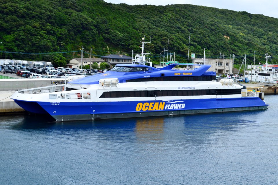 Ferry Ocean Flower in Izuhara port