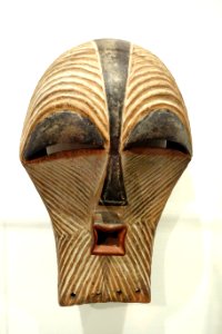 Female Kifwebe mask, Songye or Luba people, West Kasai or Katanga province, Democratic Republic of the Congo, late 19th or early 20th century, wood, pigment - Brooklyn Museum - Brooklyn, NY - DSC08546