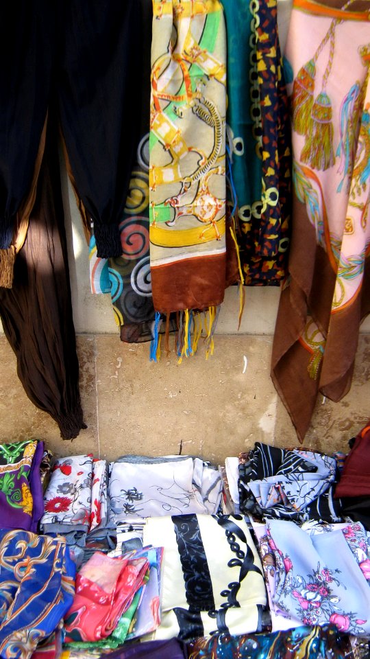 Female headwear Peddler - near Bank Refah - Iran sq - Nishapur 11