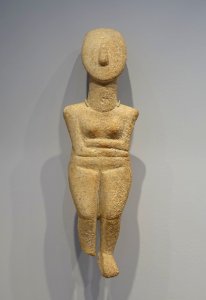 Female Figure of the Spedos Variety, Cycladic, Bronze Age, 2600-2500 BC, marble - Sackler Museum - Harvard University - DSC01807