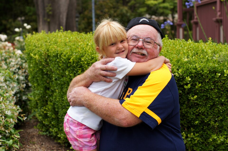 Grandchild happy girl