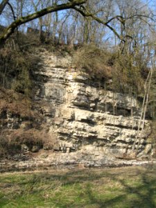 Felshang NW der Bühler im Taubenloch bei Eschenau
