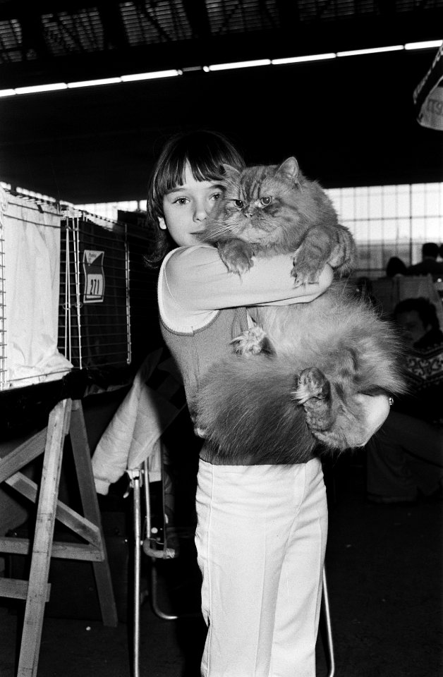 Felikat78 in de RAI in Amsterdam 9-jarige Daphne met chinchilla Istar, Bestanddeelnr 929-9788