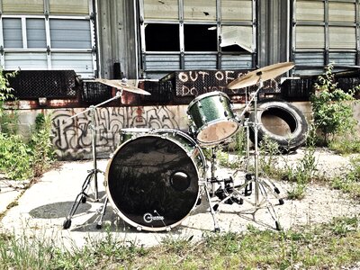 Abandoned grunge musical photo