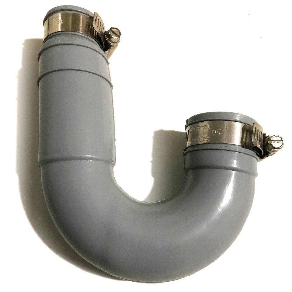 Fernco PVC Drain Trap J-Bend-white copy