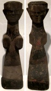 Female attendants, Warring States period, wood with polychrome, Honolulu Museum of Art