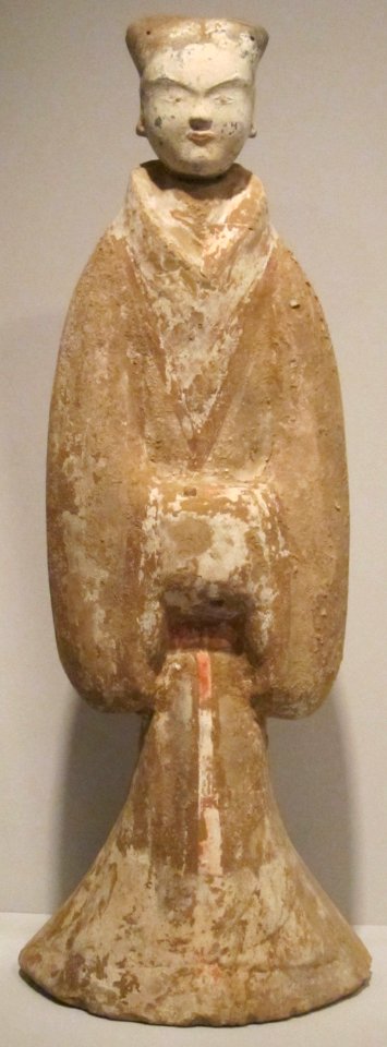 Female attendant, Han dynasty, earthenware with traces of polychrome, Honolulu Museum of Art, III