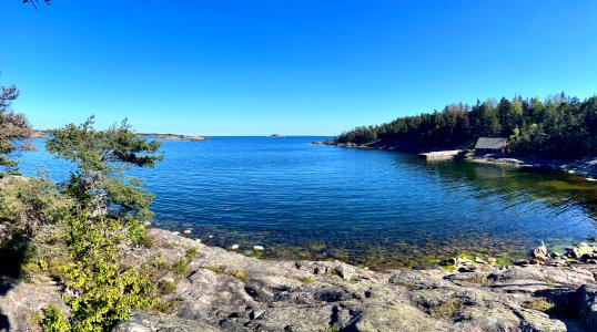 Femöre naturreservat fyrvaktarens båthus panorama