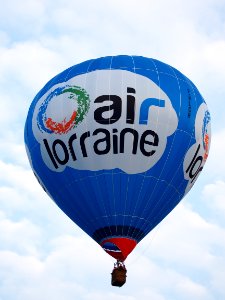 F-HLOR hot air balloon over Metz, France