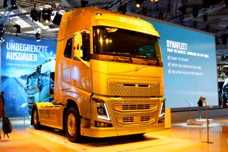 FH 16 750 golden Volvo at IAA 2014. Spielvogel