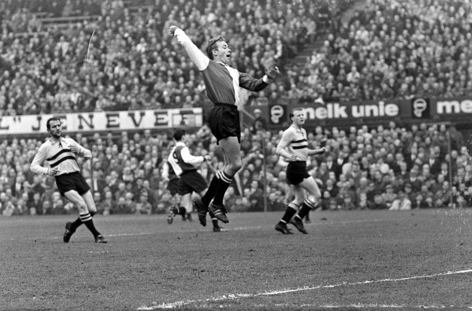 Feyenoord tegen DOS, Kinvall heeft eerste doelpunt voor Feyenoord gemaakt, Bestanddeelnr 920-1384