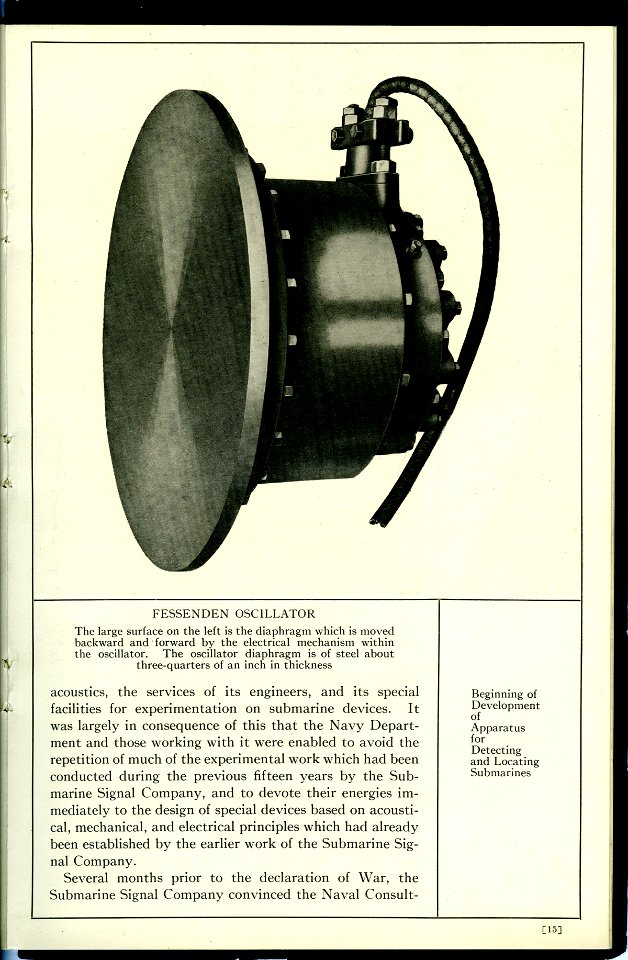 Fessenden oscillator in Submarine-Signaling