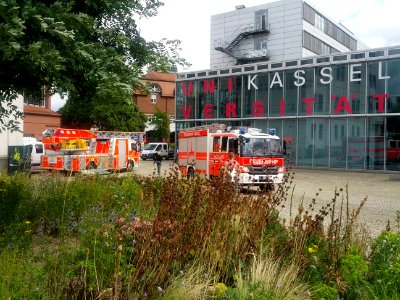 Feuerwehr Kassel auf dem Uni-Campus August 2013 (1)
