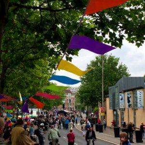 Fest ved lukningen af Thomas B. Thriges Gade
