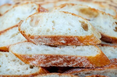 Baked goods food cut