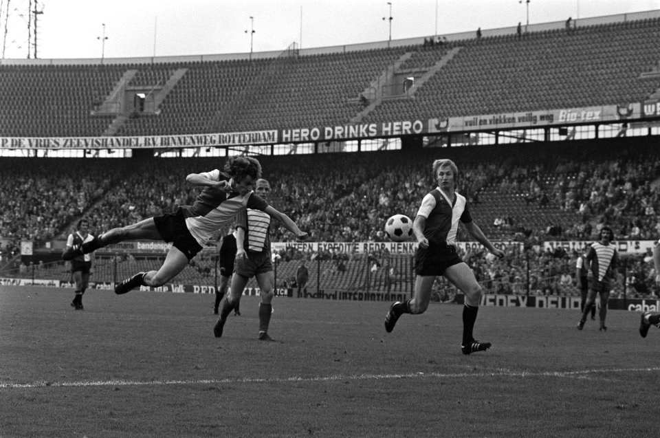 Feijenoord tegen Eindhoven 5-0 Kristensen scoort, Bestanddeelnr 928-1885