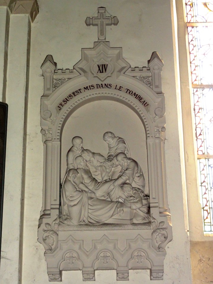 Feignies (Nord, Fr) église, chemin de croix, station 14