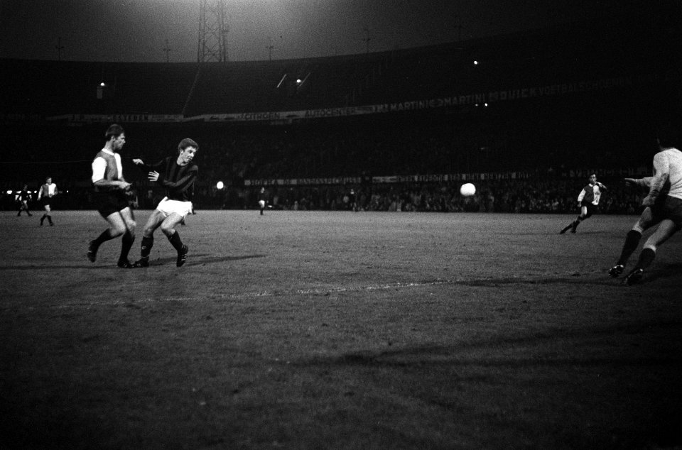Feijenoord tegen DWS 3-1, Feijenoord in bekerfinale. Spelmoment, Bestanddeelnr 922-4890