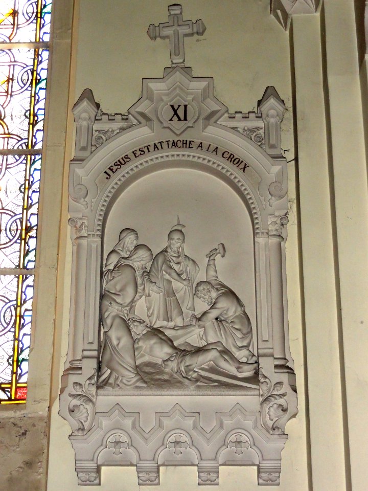Feignies (Nord, Fr) église, chemin de croix, station 11