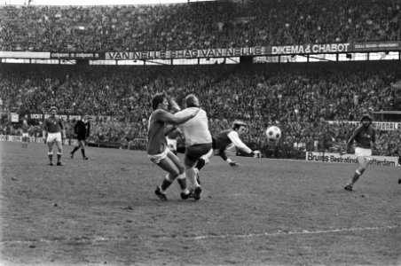 Feijenoord tegen Ajax 4-1 Kreyssen scoort langs doelman Schrijvers, Bestanddeelnr 928-5042