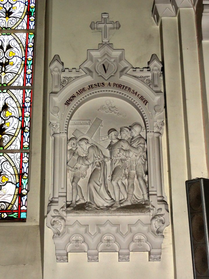 Feignies (Nord, Fr) église, chemin de croix, station 05