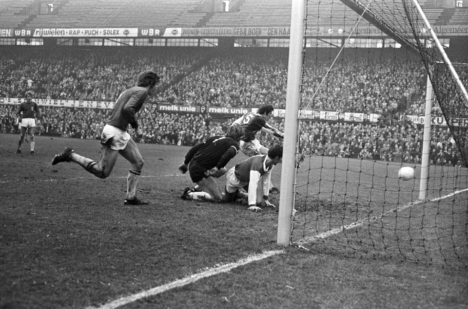 Feijenoord tegen AZ 67 6-1 tweede Feijenoord doelpunt, Bestanddeelnr 924-1839