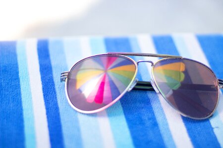 Summer sunglasses beach umbrella