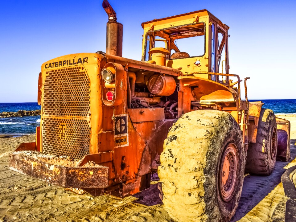 Vehicle machinery yellow