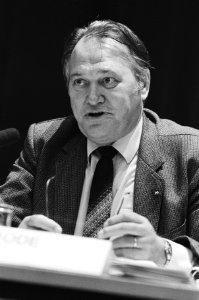 Federatiecongres FNV in de RAI vice-voorzitter Herman Bode , kop, Bestanddeelnr 933-1024