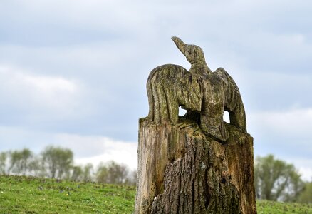 Sculpture wood sky