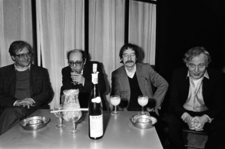 Feest in Frascatie t.g.v. 50e verjaardag van 5 Nederlands componisten v.l.n.r. , Bestanddeelnr 933-5135
