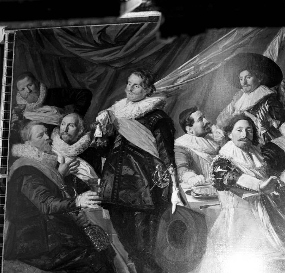 Feestmaal van de officieren van de St Jorisschutterij (1627) van Frans Hals,, Bestanddeelnr 900-2448