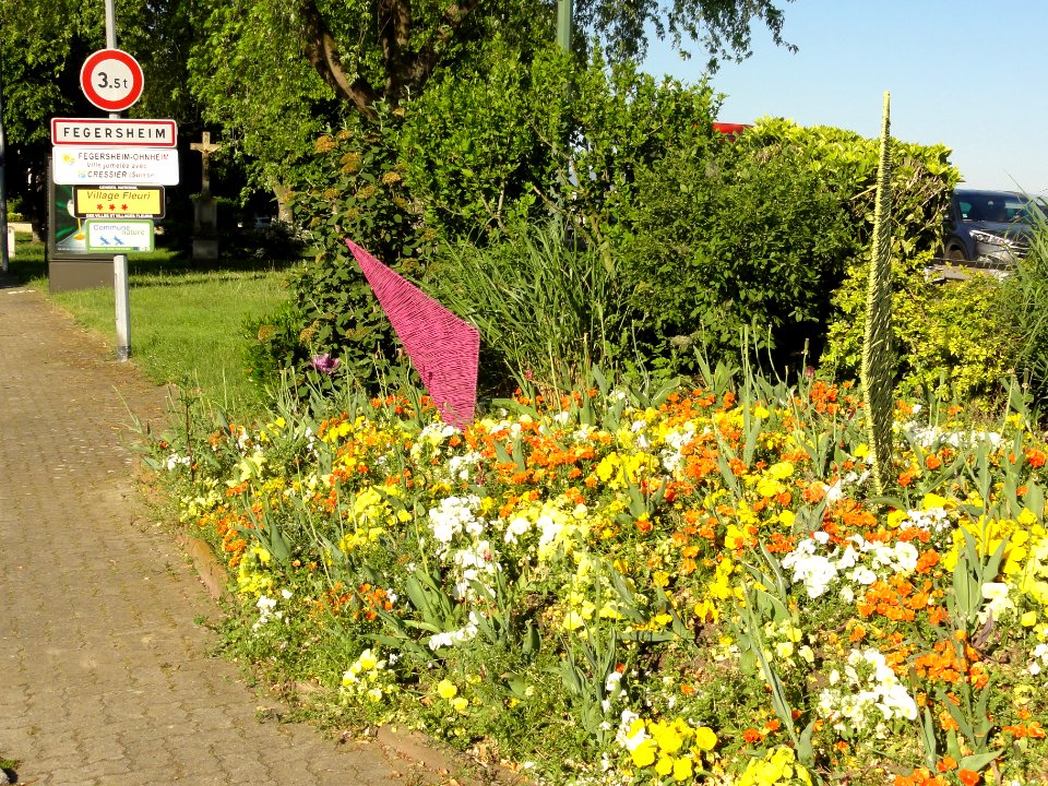 Fegersheim (Bas-Rhin) city limit sign
