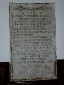 Febvin-Palfart (Pas-de-Calais) église Sainte-Berthe PA00108277 dalle funeraire