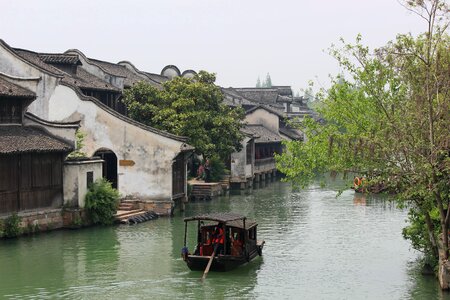 Chinese waterway chinese homes chinese life photo