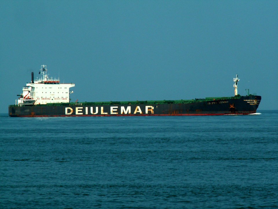 Filippo Lembo - IMO 9122588 - Callsign IBEF - approaching Port of Rotterdam, Holland 17-Aug-2005