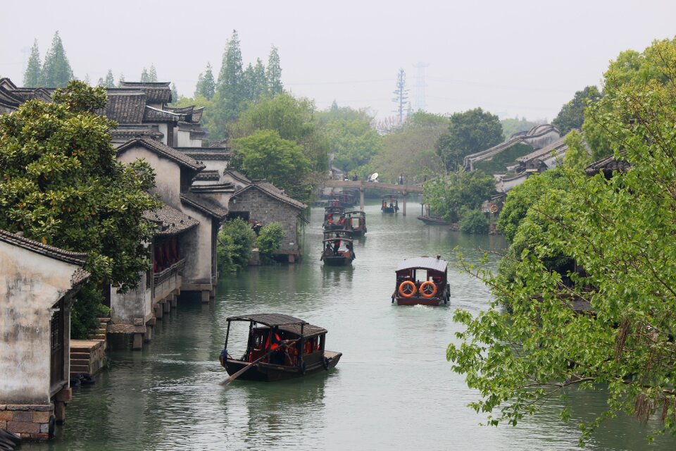 Chinese waterway chinese buildings chinese life