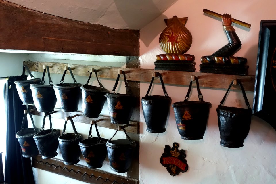 Fire buckets - Snowshill Manor - Gloucestershire, England - DSC09580