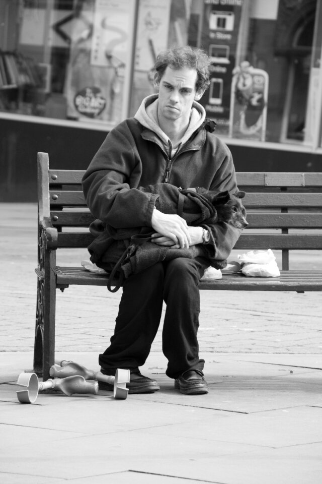 Male sad man thinking