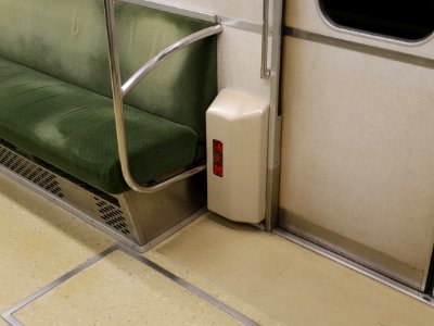 Fire Extinguisher case on Kobe subway 1000 photo