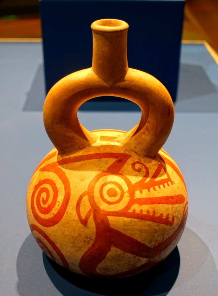 Fineline painted vessel, Moche style, north coast Peru, 100-800 AD, ceramic - Fowler Museum - University of California, Los Angeles - DSC02398