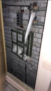 Fire hose cabinet in Russia