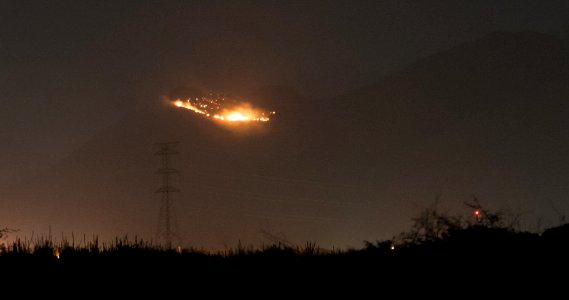 Fire in Isla Margarita Montain