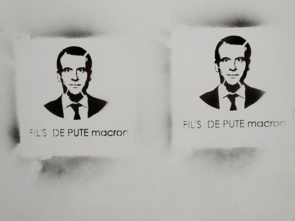 Fils de pute macron graffiti in Konya 2